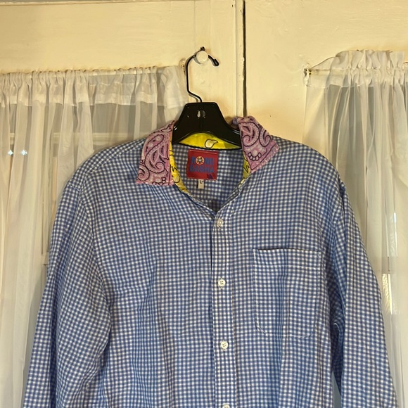 Romi Basha Lana Shirt Women’s Large Picnic Pattern Bandana Trim - Picture 2 of 11